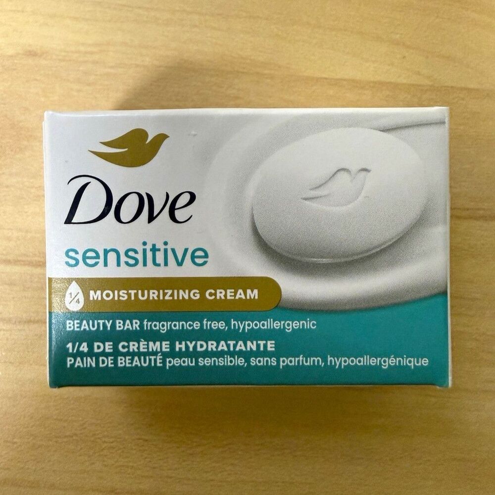16xDove Sensitive Beauty Bar Moisturizing Cream Unscented Hypoallergenic 1oz